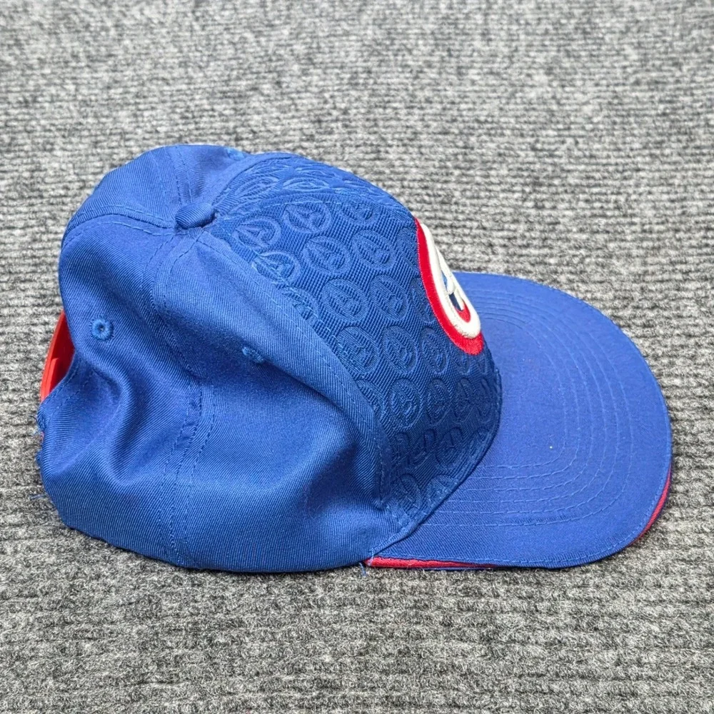 Marvel Avengers Captain America Snapback Hat Kid's OS Blue Embroidered Shield